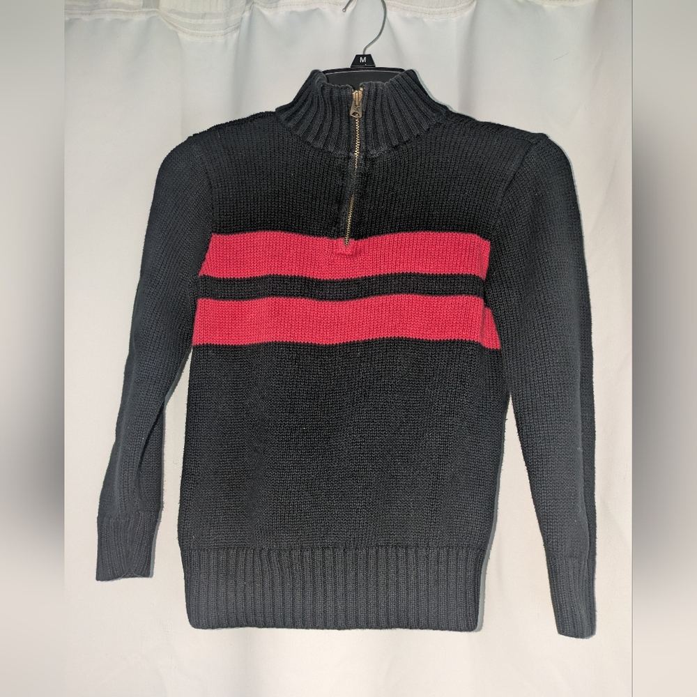 American Living Kids' Black and Pink Zip-Up Sweater